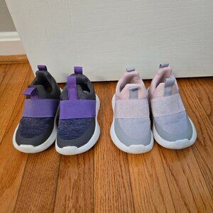 Girls bundle of two pairs of Cat & Jack size 6 toddler sneakers
